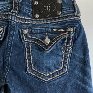 Miss Me Blue Jeans with Silver Accents